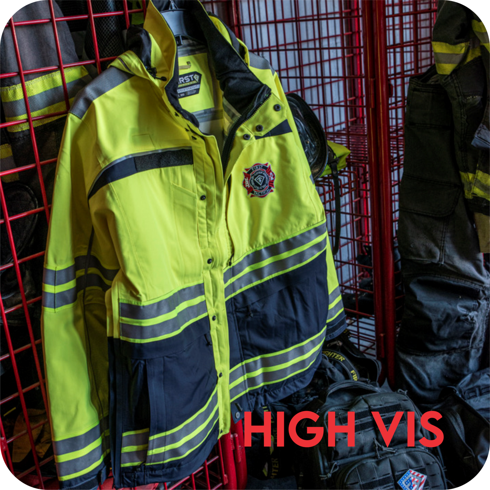 Hi Vis Fireman Jacket - Button to Hi Vis Products