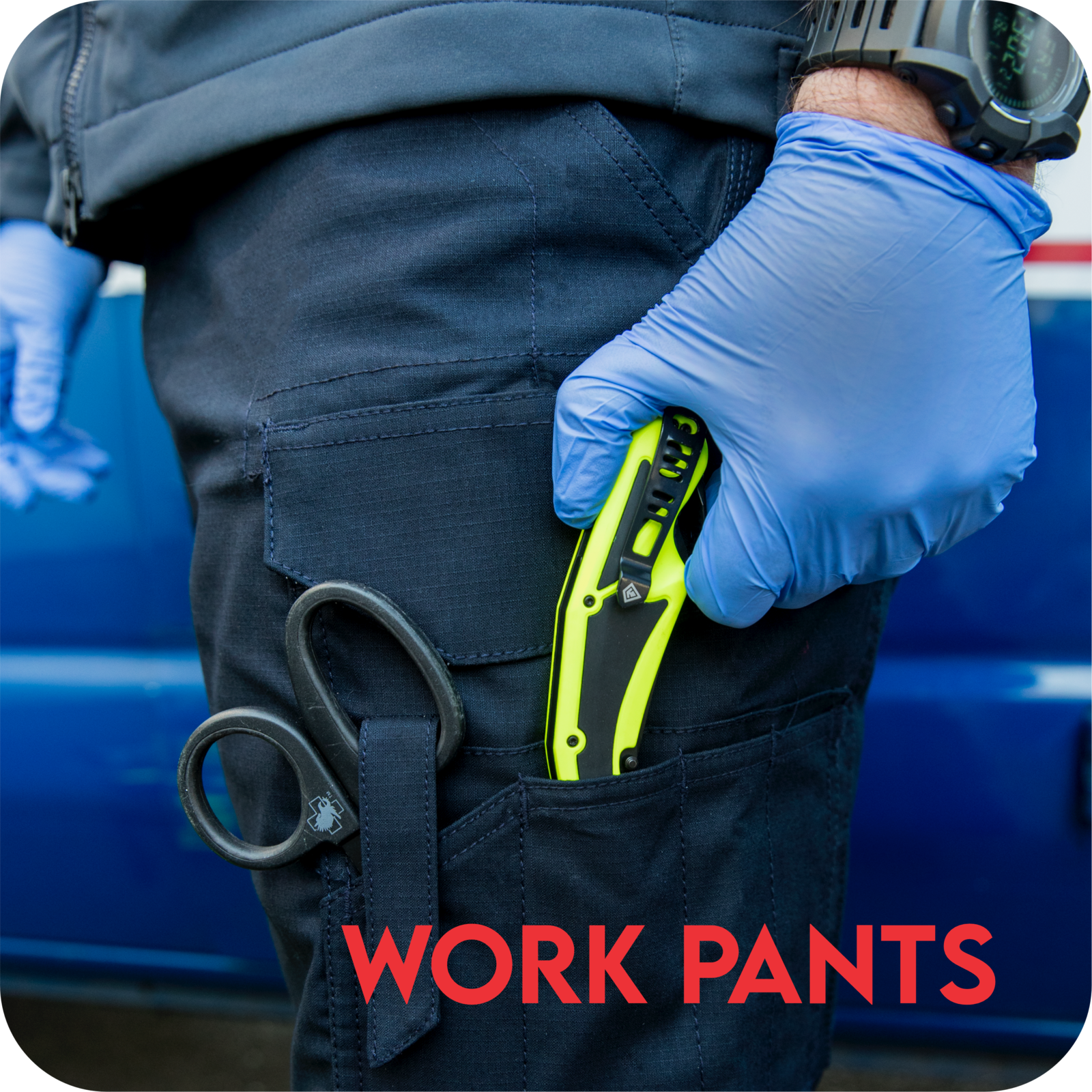 EMT wearing tactical pants - Button to Work Pants