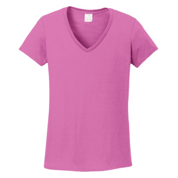 Women's Heavy Cotton V Neck T Shirt Thumbnail